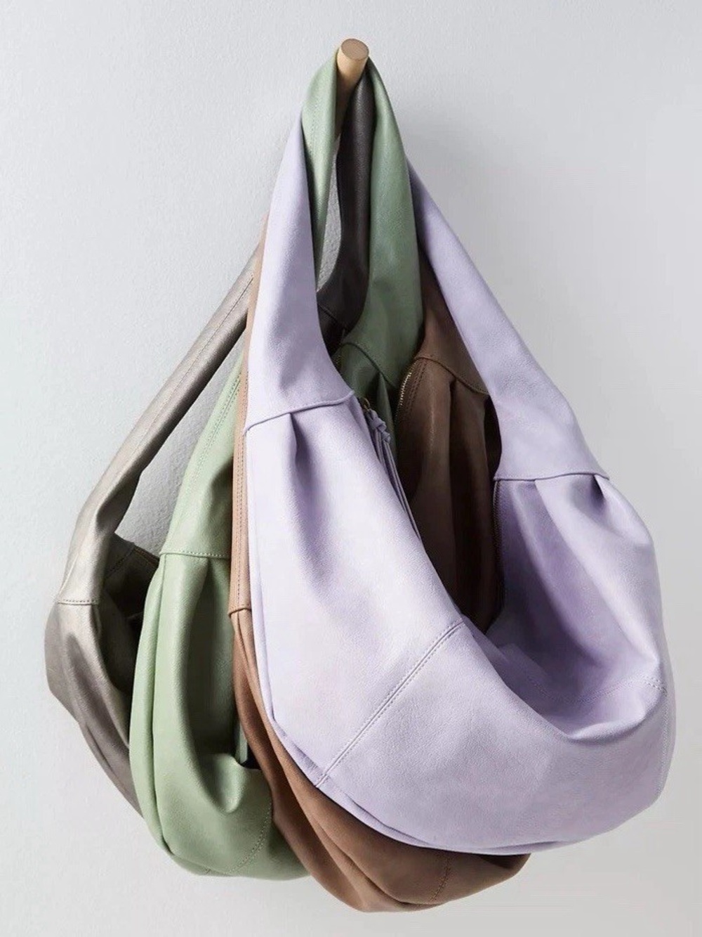 Free people slouchy carryall hobo Bag in sage - Picture 2 of 9